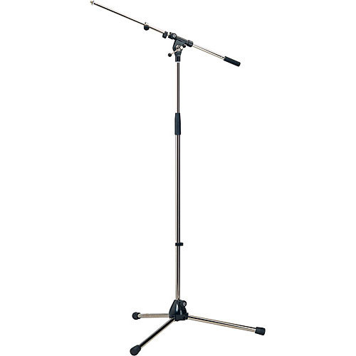 K&M 210/9 Tripod Microphone Stand with Telescoping Boom (Nickel)