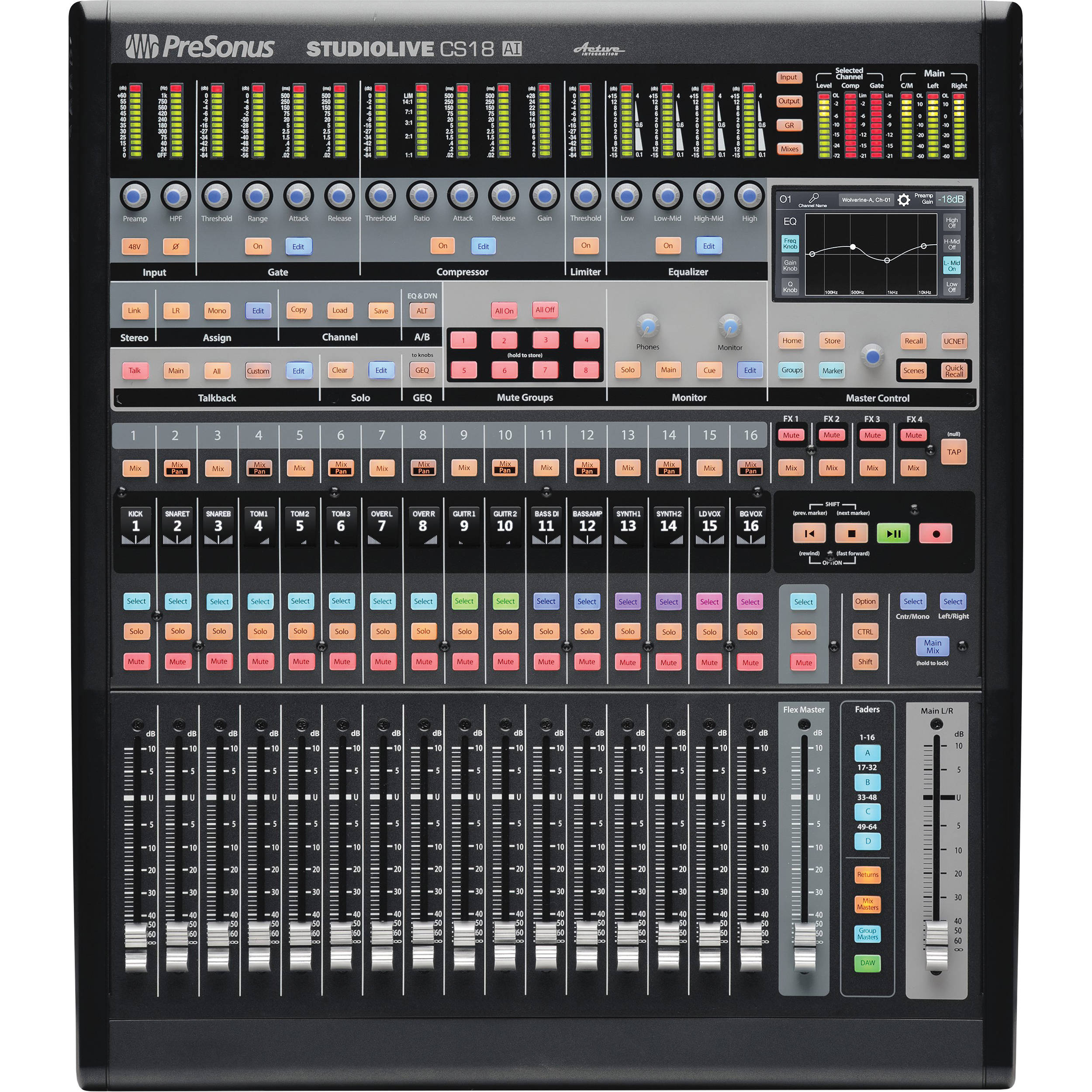 PreSonus StudioLive CS18AI Ethernet/AVB Control Surface with 18-Touch Faders