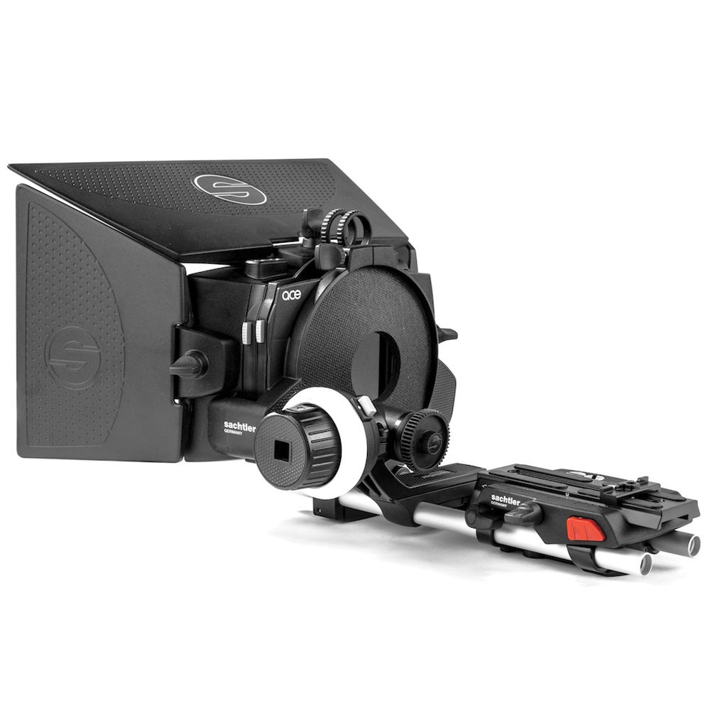 Sachtler Ace Follow Focus, Matte Box, and Baseplate with 15mm Rods