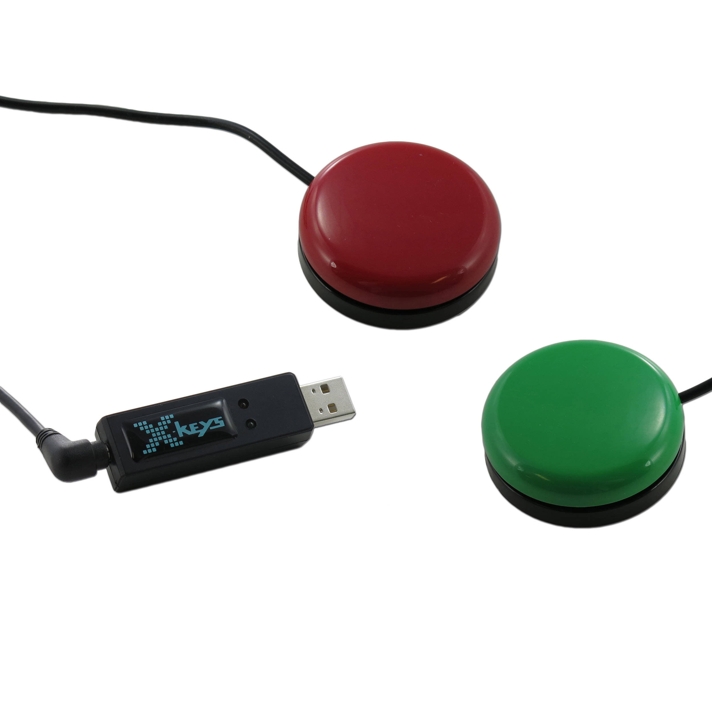 X-keys USB 3 Switch Interface with Red and Green Orby Switch