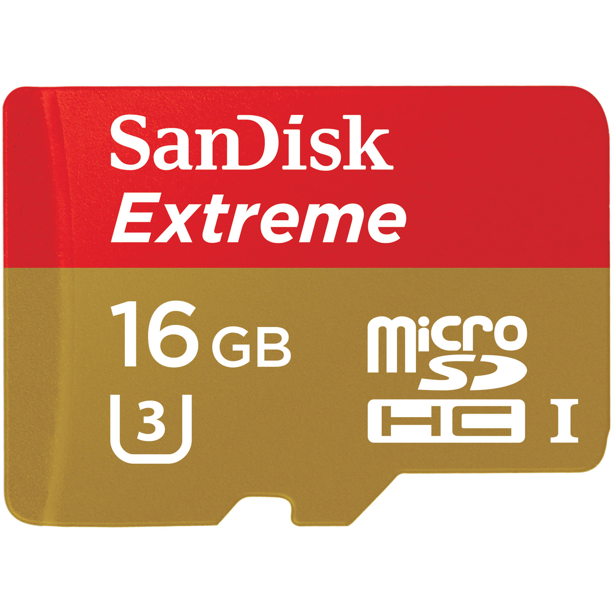 SanDisk 16GB Extreme UHS-I microSDHC Memory Card (U3/Class 10)
