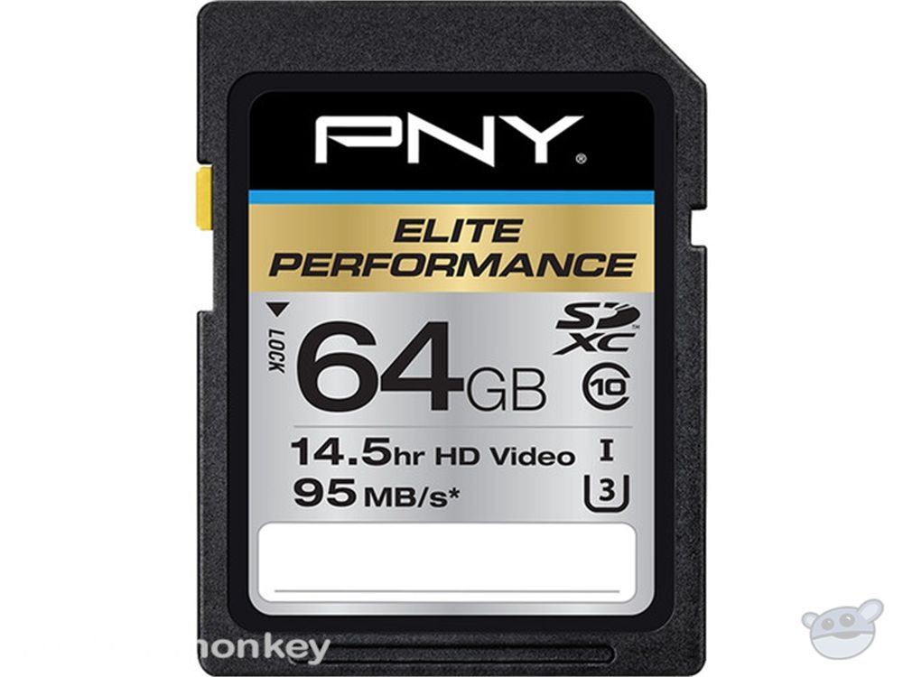 PNY Technologies 64GB Elite Performance UHS-1 SDXC Memory Card (U3, Class 10)