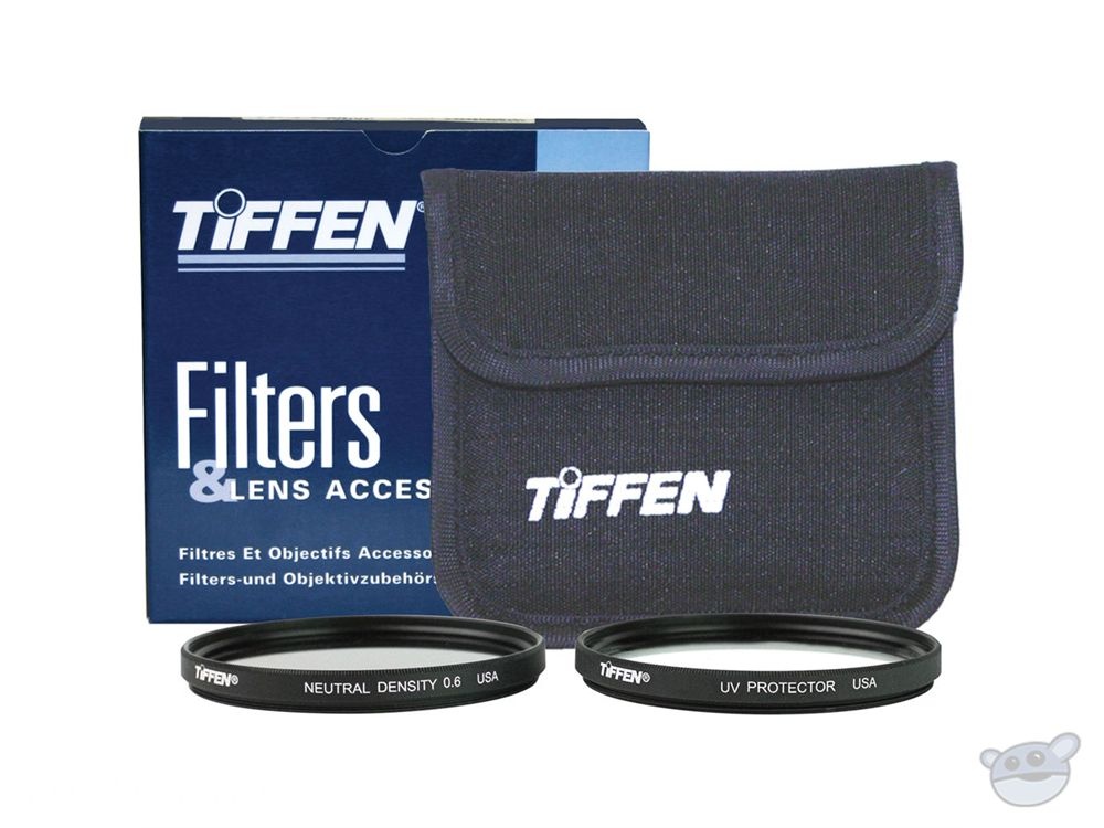 Tiffen 58mm Video Twin Pack (Clear, Neutral Density (ND) 0.6 and Soft Pouch)