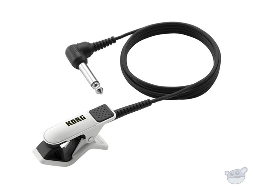 Korg CM-200 Clip-On Contact Microphone with 1/4" Jack (Black / White)