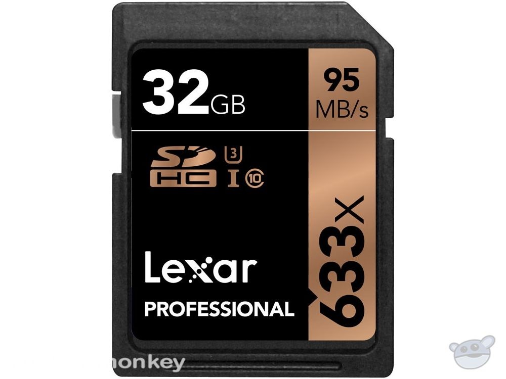 Lexar 32GB Professional UHS-I SDHC Memory Card (U3)