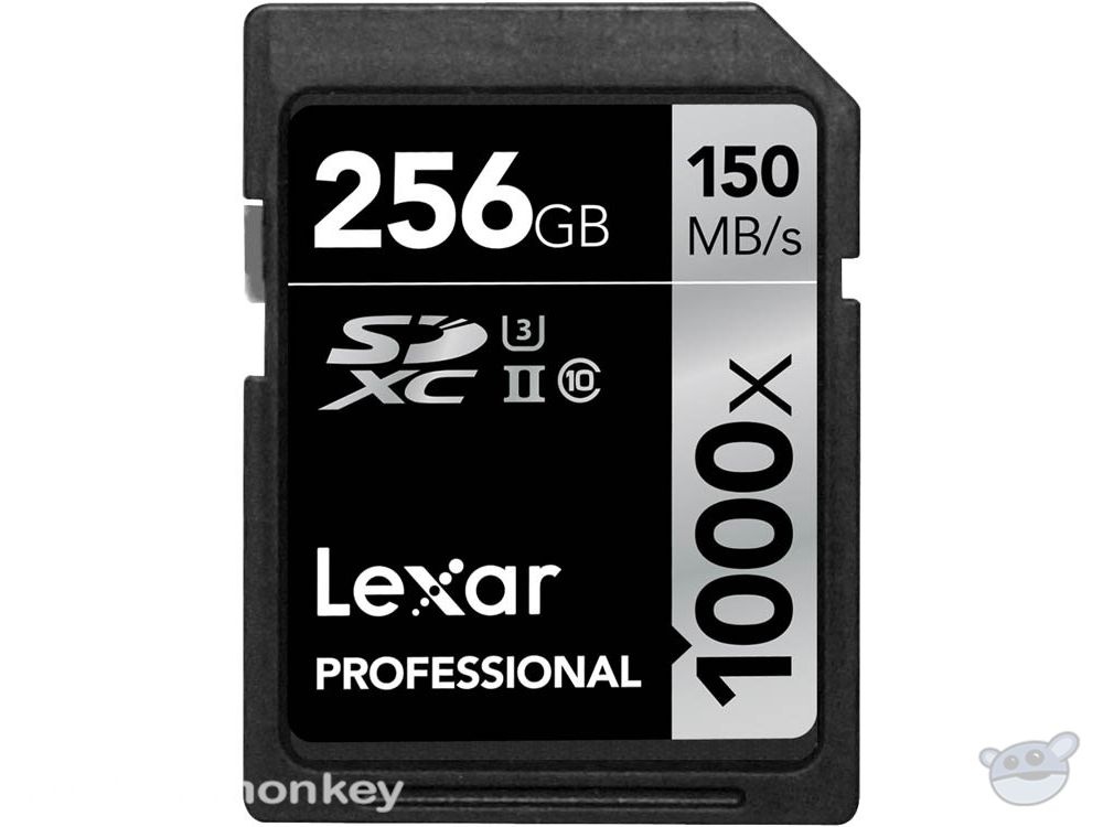 Lexar 256GB Professional 1000x UHS-II SDXC Memory Card (Class 10, UHS Speed Class 3)
