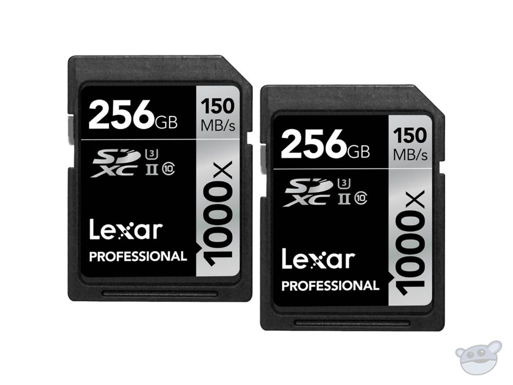 Lexar 256GB Professional 1000x UHS-II SDXC Memory Card (2-Pack, Class 10, UHS Speed Class 3)