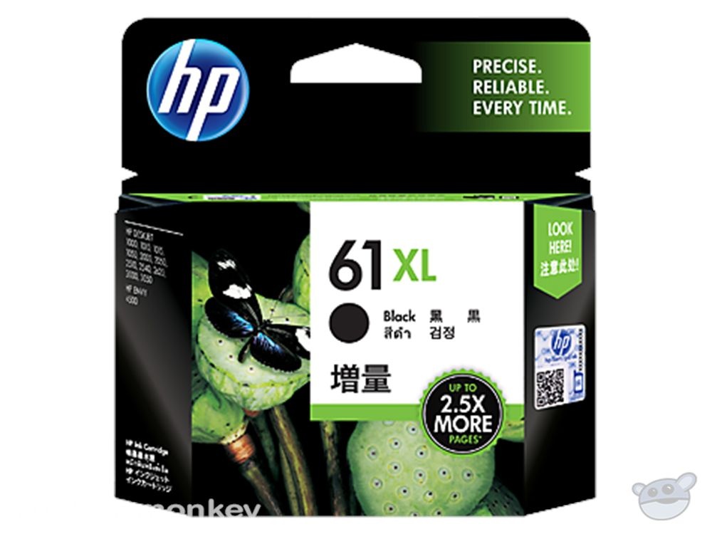 HP 61XL High Yield Black Original Ink Cartridge (CH563WA)