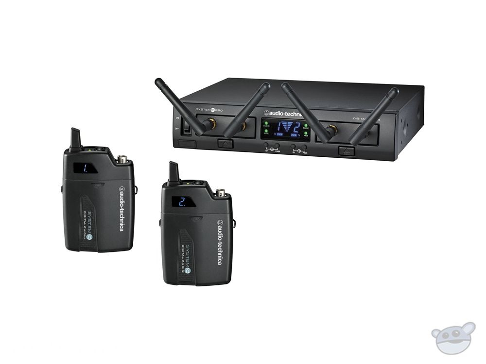 Audio Technica ATW-1311 System 10 PRO Rack-Mount Digital Dual UniPak Transmitter System (2.4 GHz)