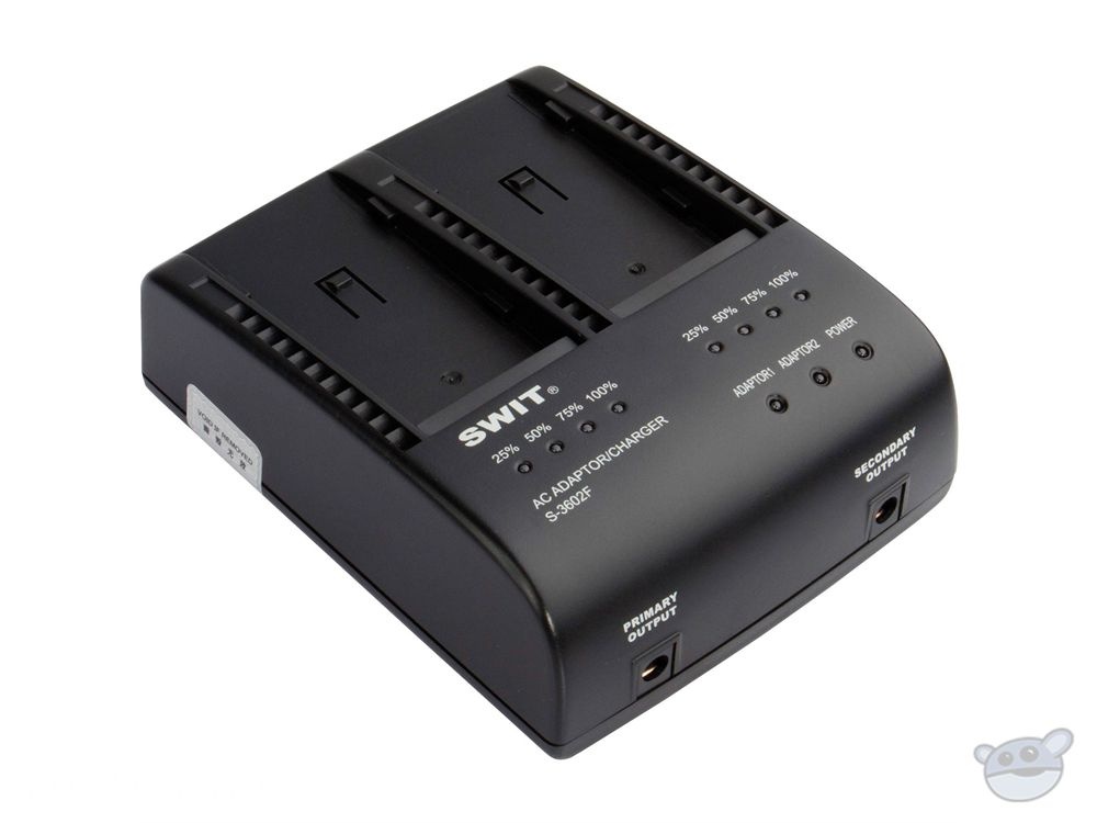 SWIT S-3602F Dual Charger/Adapter for Sony NP-F970/770/960/950 Batteries