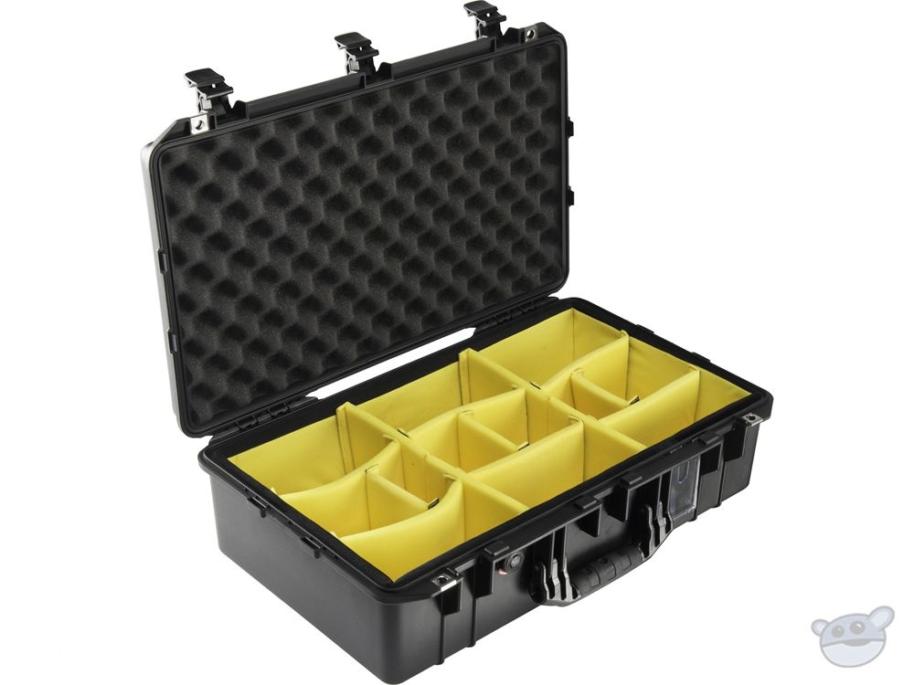 Pelican 1555 Air Carry-On Case (Black, with Dividers)