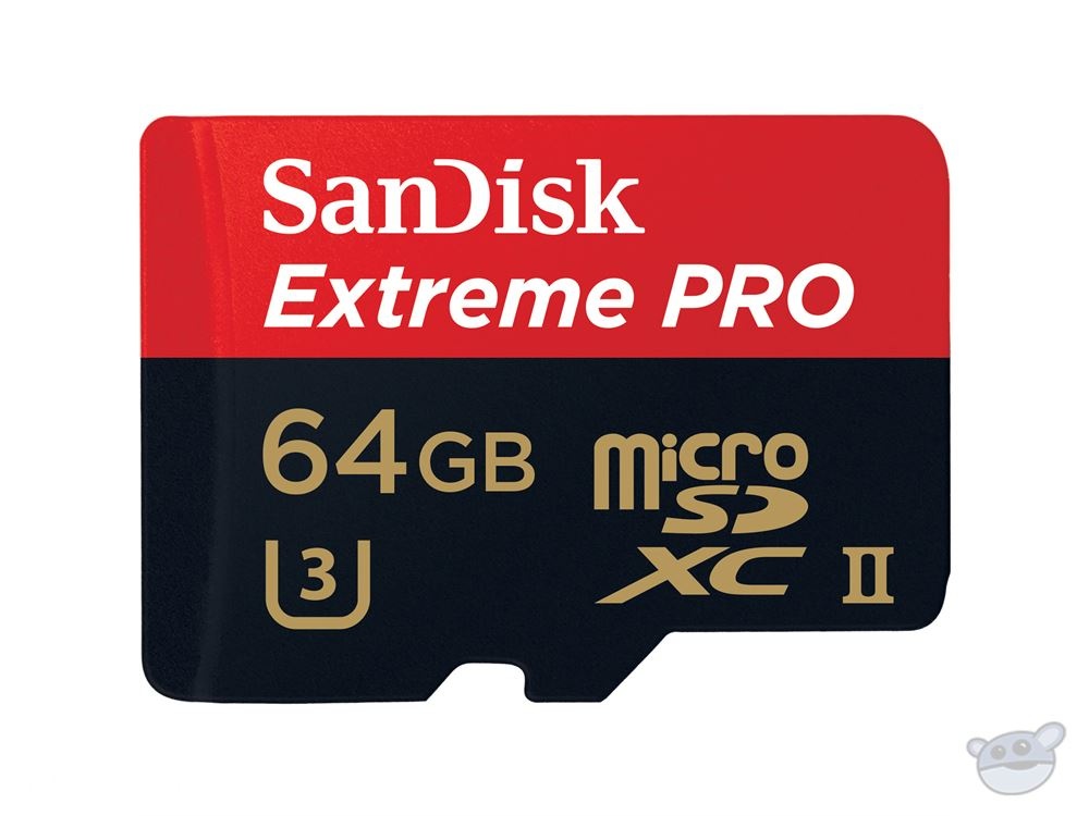 SanDisk 64GB Extreme Pro UHS-II microSDXC Memory Card (U3, Class 10)