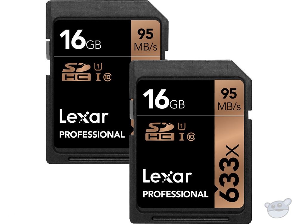 Lexar 16GB Professional UHS-I SDHC Memory Card (U1, 2-Pack)