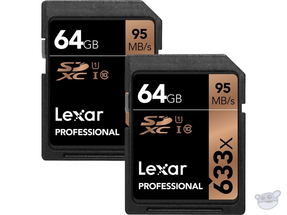 Lexar 64GB Professional UHS-I SDXC Memory Card (U1, 2-Pack)