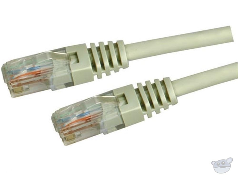 DYNAMIX 4M Cat5E UTP Patch Lead - Slimline Molding & Latch Down Plug (Beige)