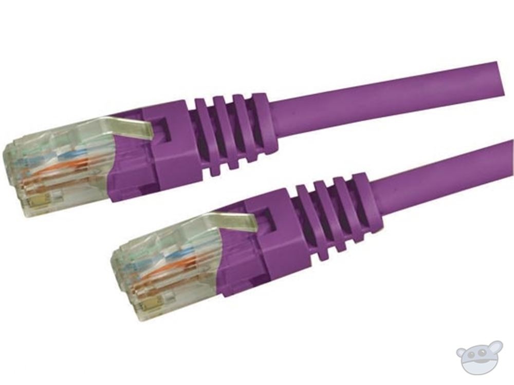 DYNAMIX 2M Cat5E UTP Patch Lead - Slimline Molding & Latch Down Plug (Purple)