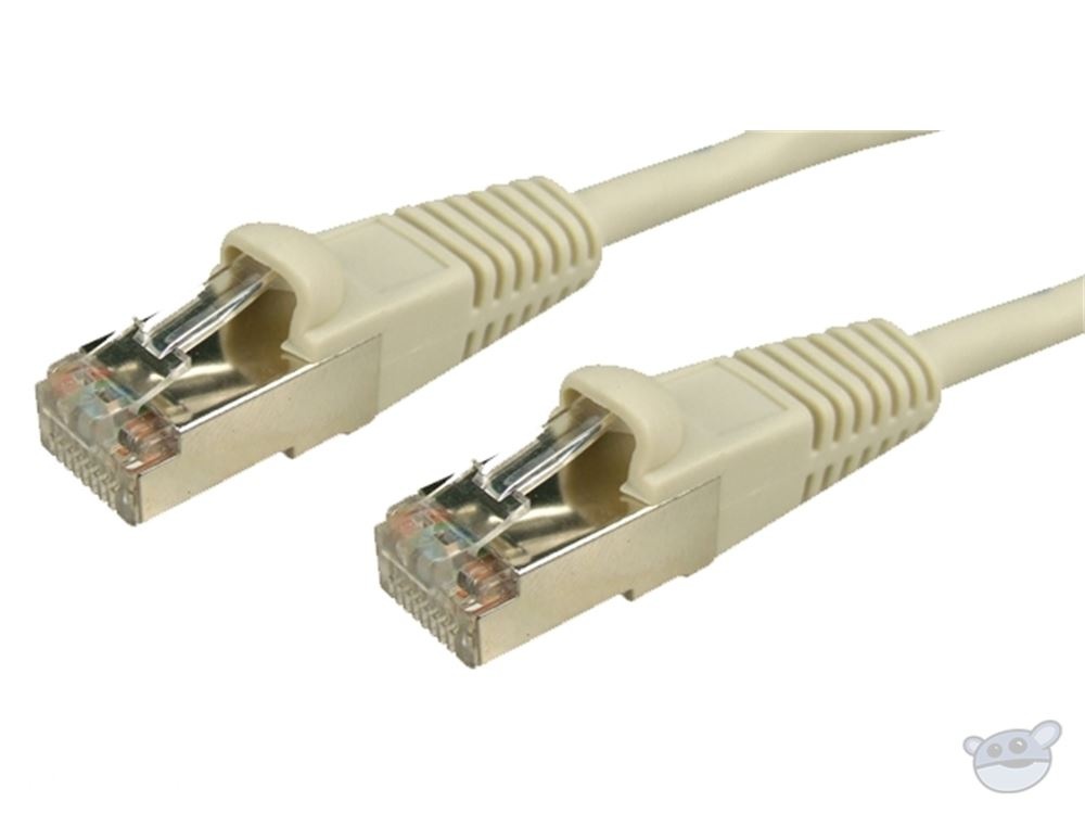 DYNAMIX 4M Cat5E STP Patch Lead - Slimline Snagless Molding (Beige)
