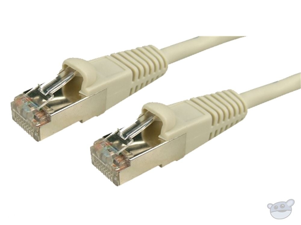 DYNAMIX 15M Cat6 STP Patch Lead - Slimline Snagless Molding (Beige)