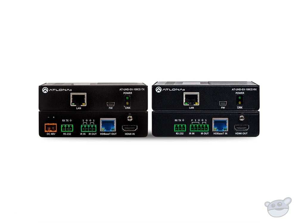 Atlona 4K/UHD HDMI Over HDBaseT Transmitter/Receiver for Up to 328' with Ethernet, Control, and PoE