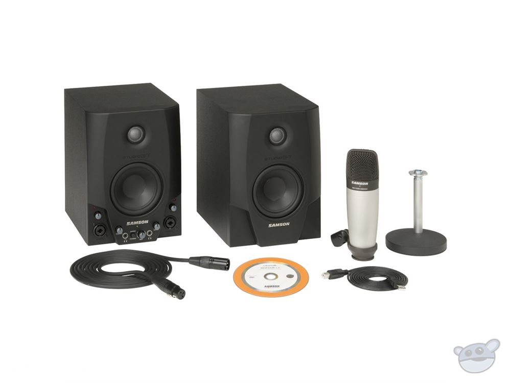 Samson Studio GT Pro Active Monitors with USB Interface and C01 Microphone (Package)