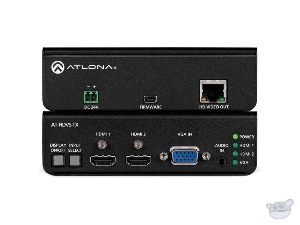 Atlona AT-HDVS-TX VGA/Audio + Two HDMI to HDBaseT Extender Switcher with Display