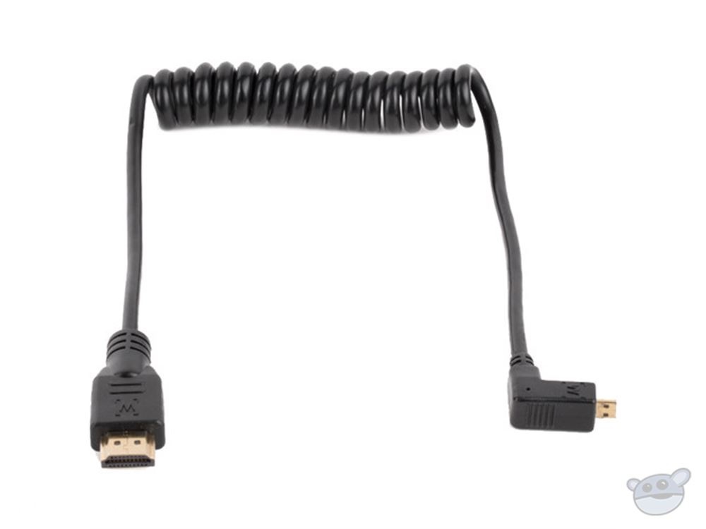 Wooden Camera WC Coiled Right-Angle Micro HDMI to Full HDMI Cable (30cm)