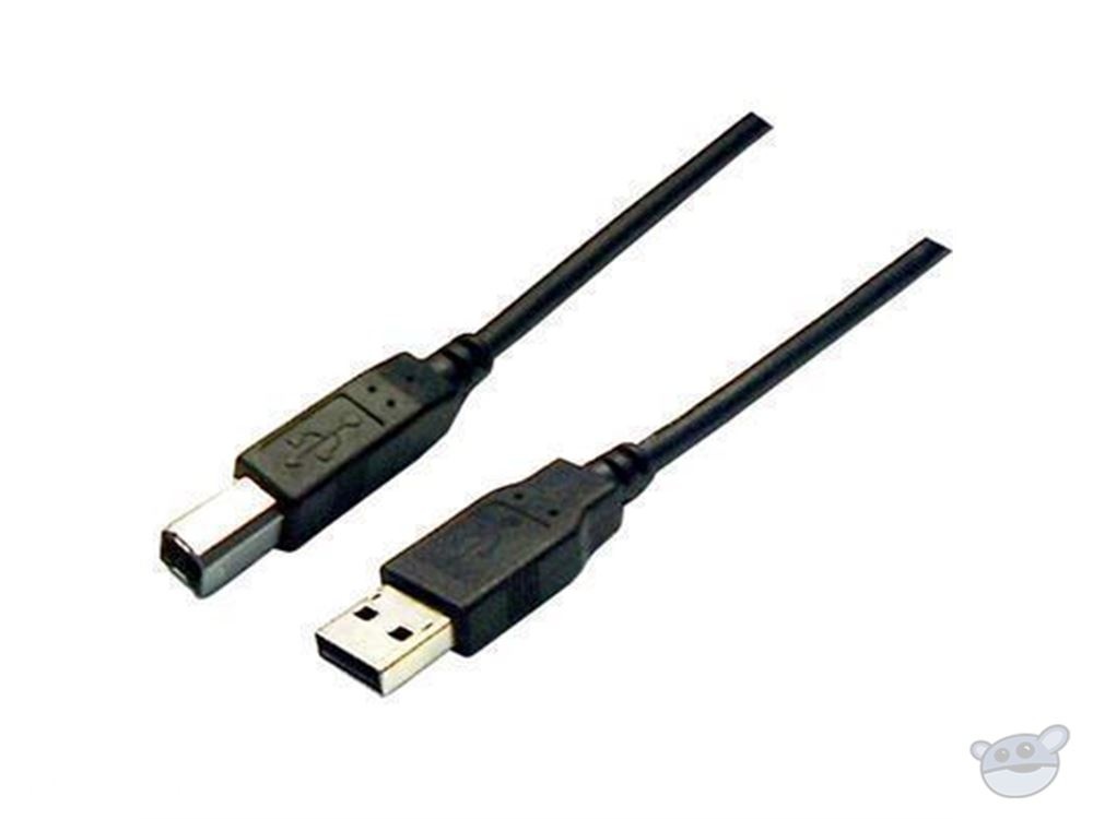 DYNAMIX USB 2.0 A to B Male Cable (Black, 2 m)