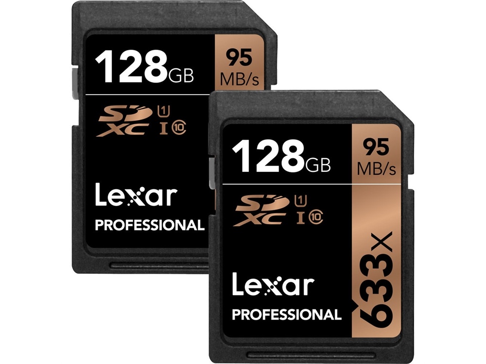 Lexar 128GB Professional UHS-I SDXC Memory Card (U1, 2-Pack)