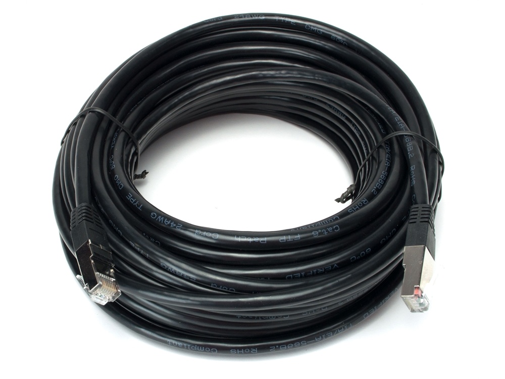 LiveMix CBL-CAT6-25 25-Foot Shielded CAT6 Cable (Black)