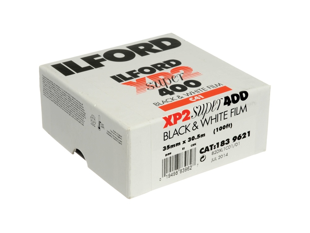 Ilford XP2 Super Black and White Negative Film (35mm Roll Film, 100' Roll)