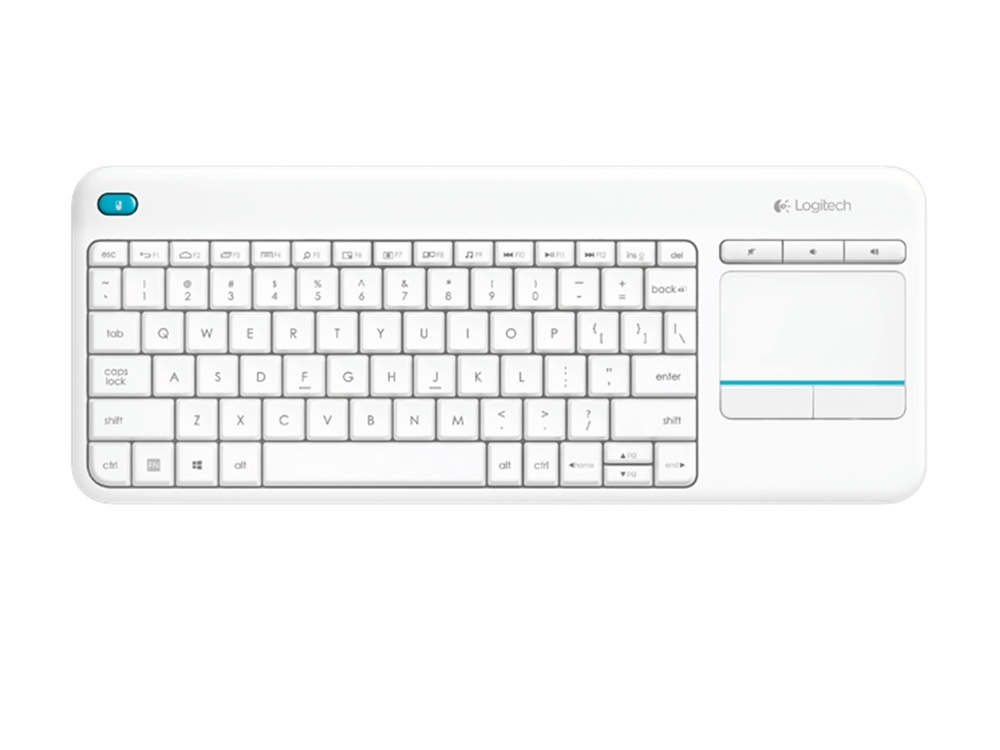 Logitech K400 Plus Wireless Touch Keyboard (White)