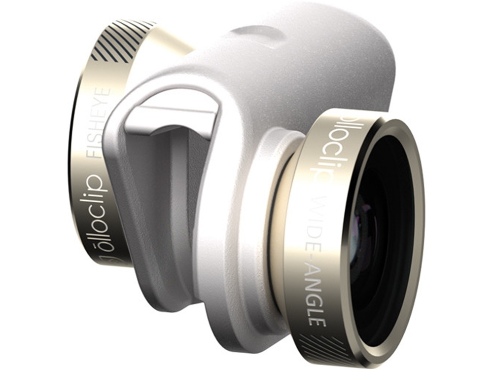 olloclip 4-in-1 Photo Lens for iPhone 6/6s/6 Plus/6s Plus (Gold Lens with White Clip)