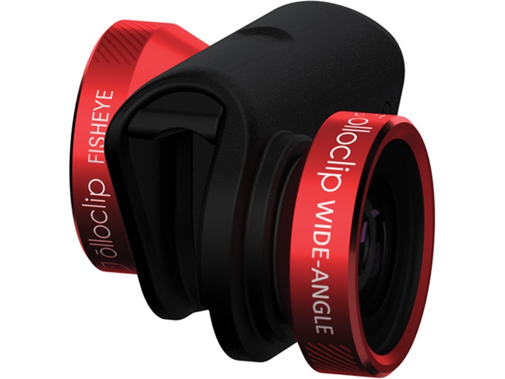 olloclip 4-in-1 Photo Lens for iPhone 6/6s/6 Plus/6s Plus (Red Lens with Black Clip)