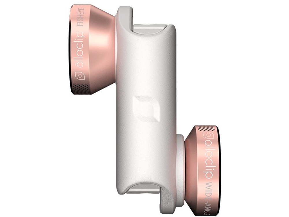 olloclip 4-in-1 Photo Lens for iPhone 6/6s/6 Plus/6s Plus (Rose Gold Lens with White Clip)