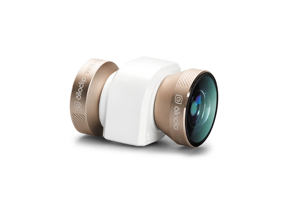olloclip 4-in-1 Photo Lens for iPhone 5/5s/SE (Gold Lens with White Clip)