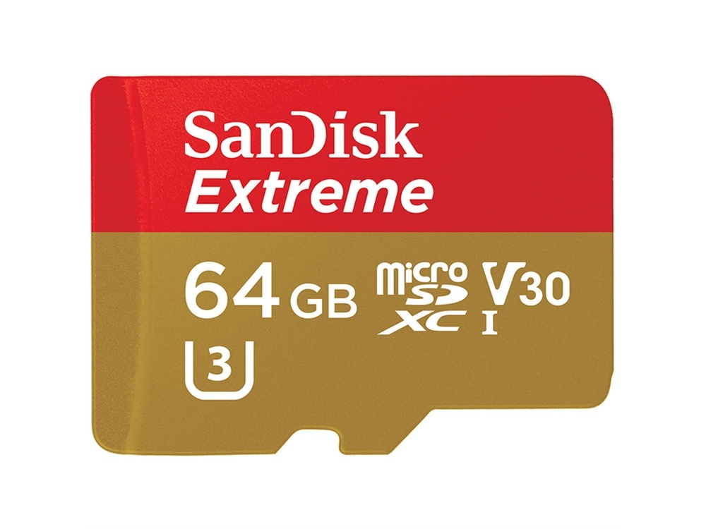 SanDisk 64GB Extreme UHS-I microSDXC Memory Card with SD Adapter (90 MB/s)