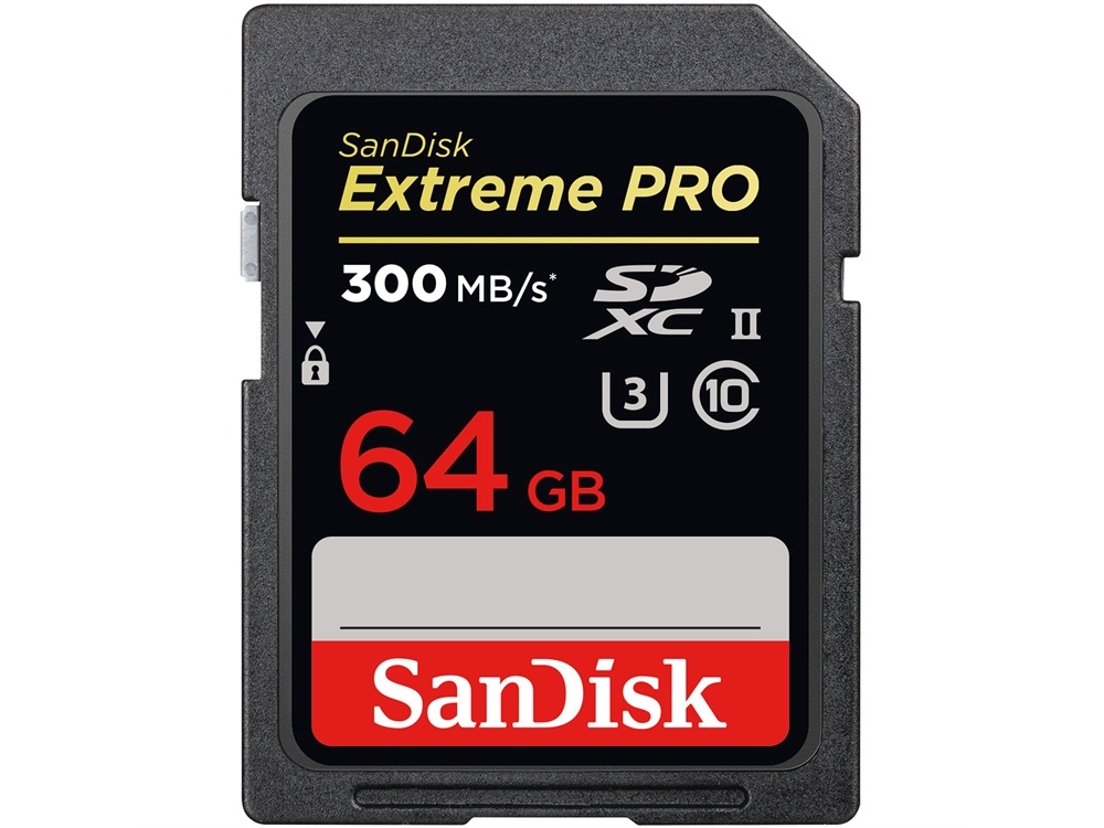 SanDisk 64GB Extreme PRO UHS-II SDXC Memory Card (300 MB/s)