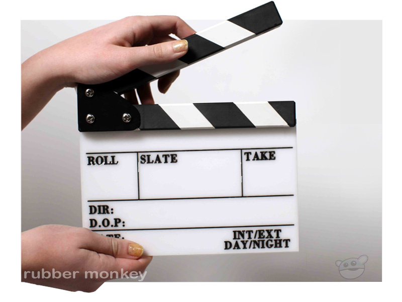 Pro Elite Clapper Board Slate Mini - Black and White