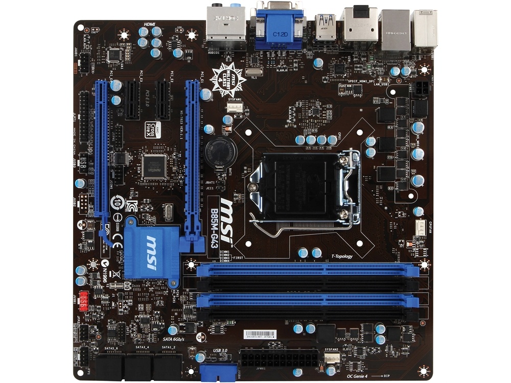 MSI B85M-G43 Micro-ATX Desktop Motherboard