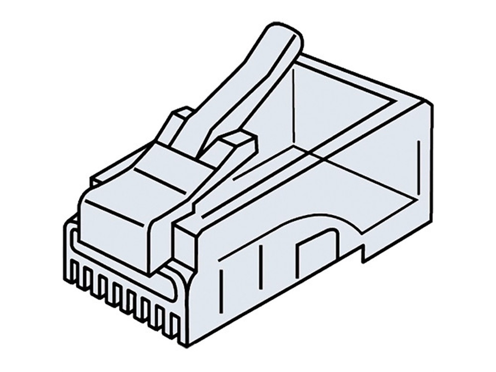 Platinum Tools CAT5e RJ45-8P8C Modular Connector (Clamshell Packaging, 25-Pieces)