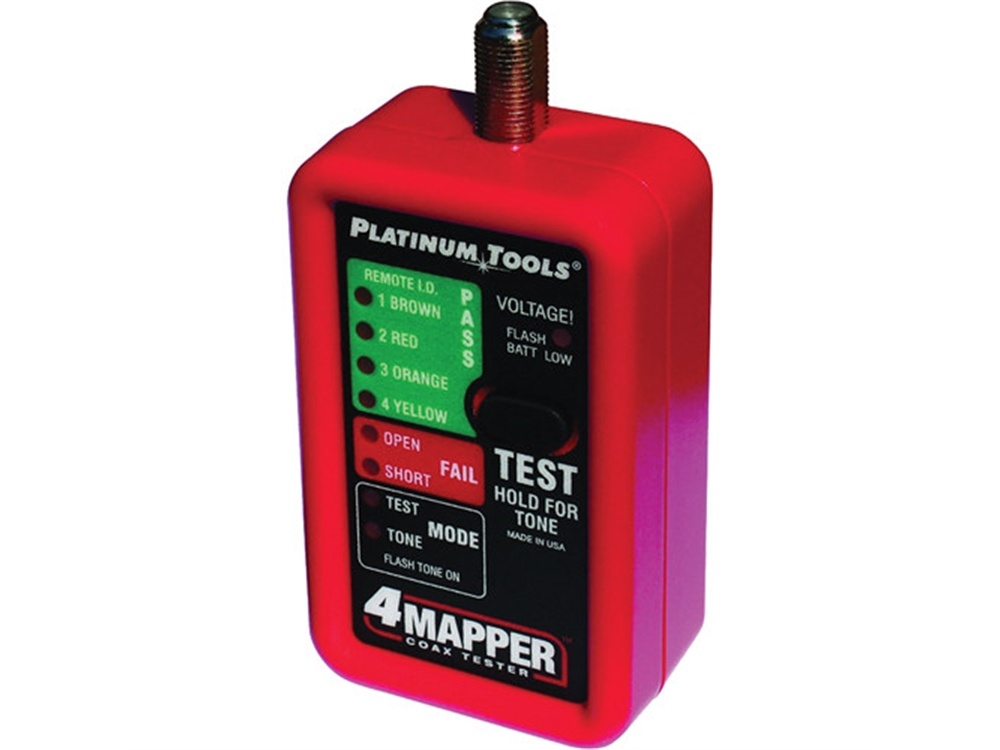 Platinum Tools 4Mapper Coax Tester with 4 Custom F Remotes