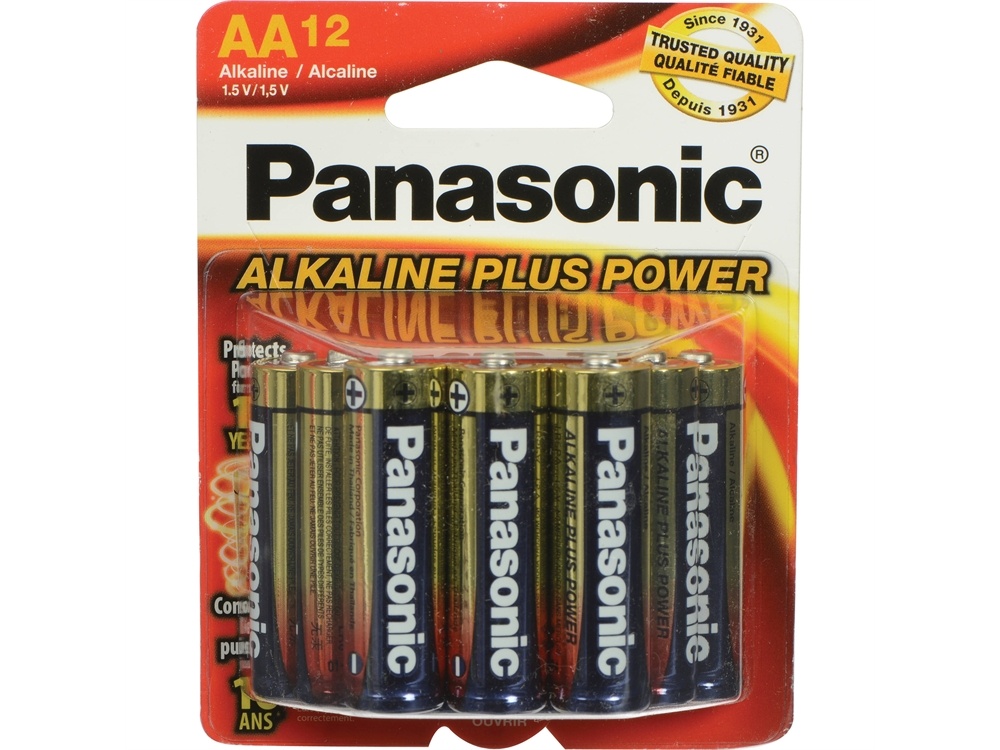 Panasonic AA 1.5V Alkaline Batteries (12-Pack)