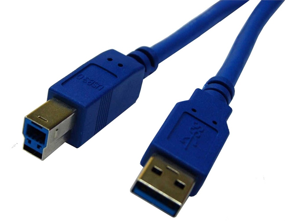 DYNAMIX USB 3.0 Type A Male to Type B Male Cable (Blue,1 m)