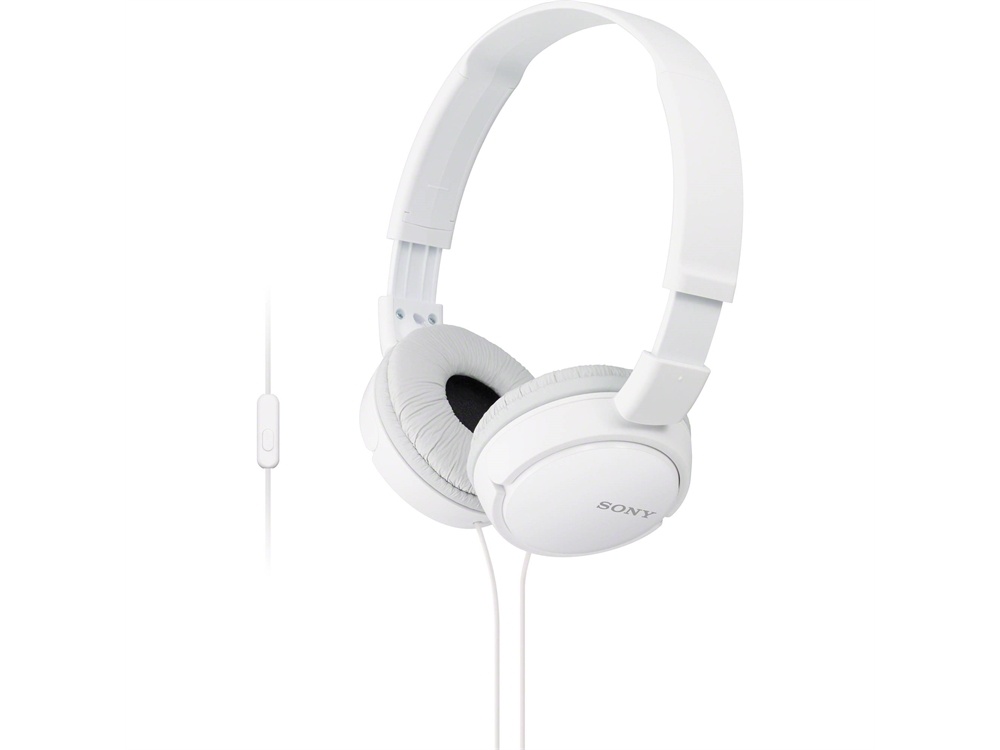 Sony MDR-ZX110AP Extra Bass Smartphone Headset (White)