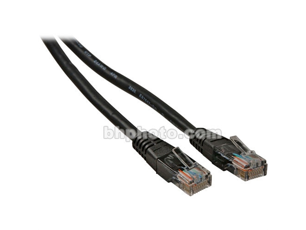Hosa Cat5e 10/100 Base-T Ethernet Cable (3', Black)