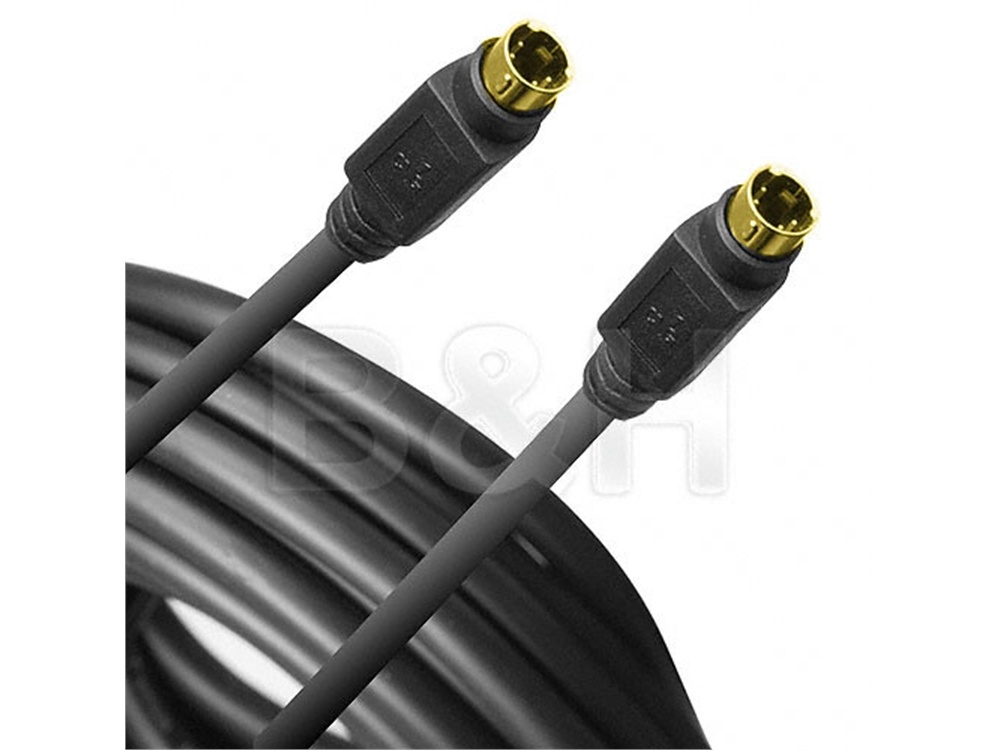 Hosa SVC-115AU S-Video 4-pin Male to 4-pin Male Gold Cable - 15 ft