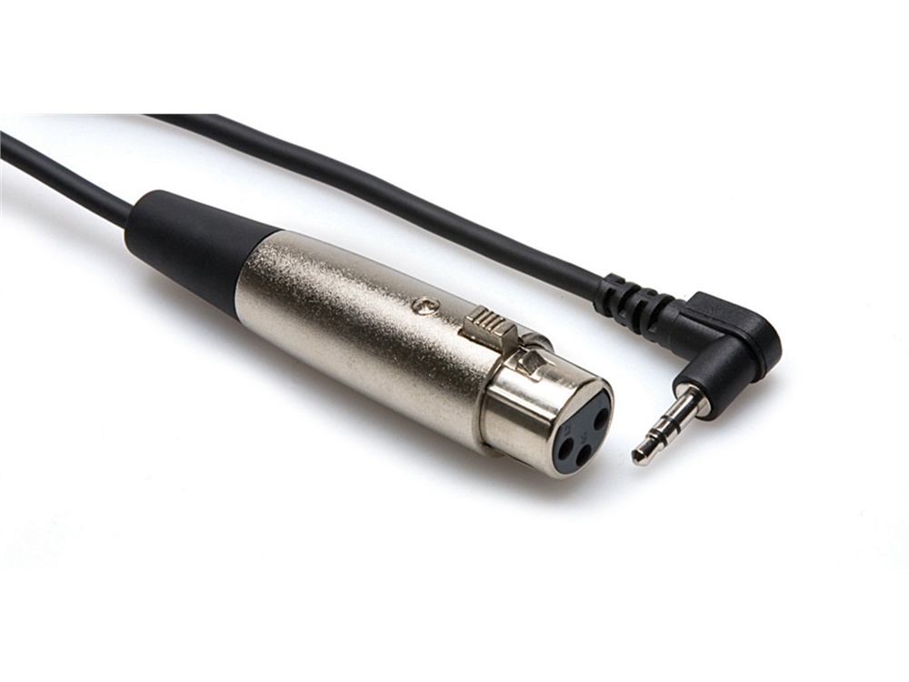 Hosa XVS-101F Mini Stereo Male to 3-pin XLR Female Angled Cable 30.5 cm