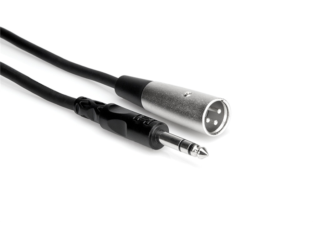 Hosa STX-115M Stereo 1/4" Male to 3-Pin XLR Male Interconnect Cable - 15
