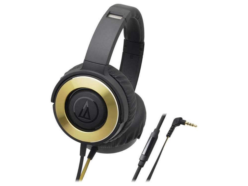 Audio Technica ATH-WS550IS-BGD Solid Bass Headphone (Black/Gold)