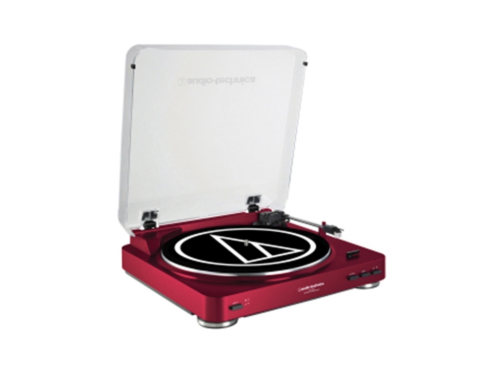 Audio Technica AT-LP60 Belt-Drive Turntable (Red)